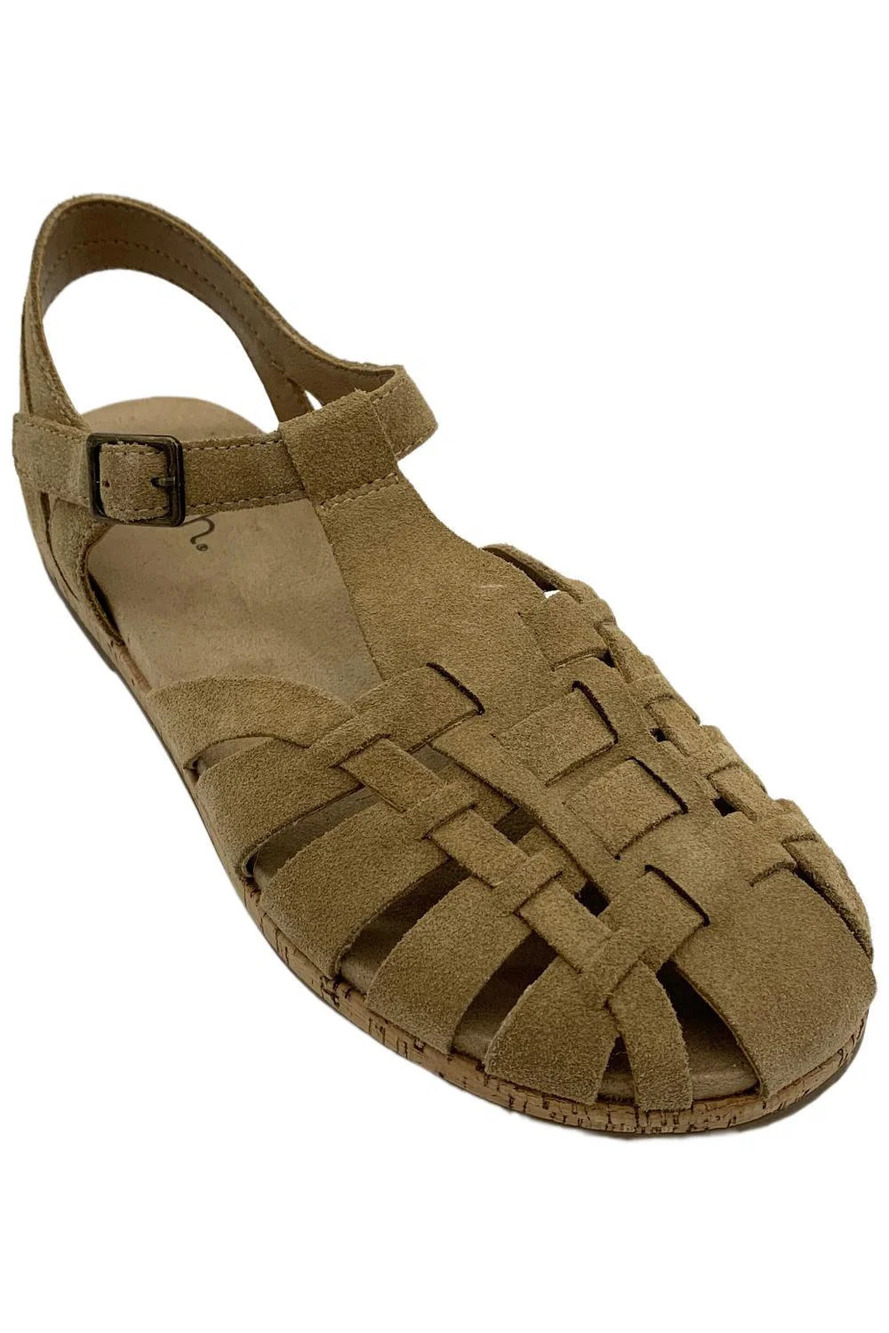 Earth Women's Alazia Flat Slingback Sandals Light Brown/Suede - Medium